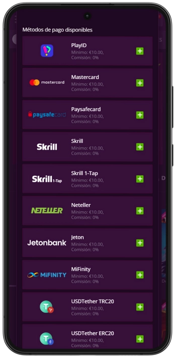 Realizar primer depósito