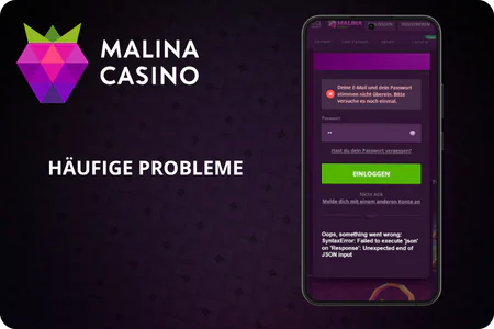 Häufige Probleme Malina Casino
