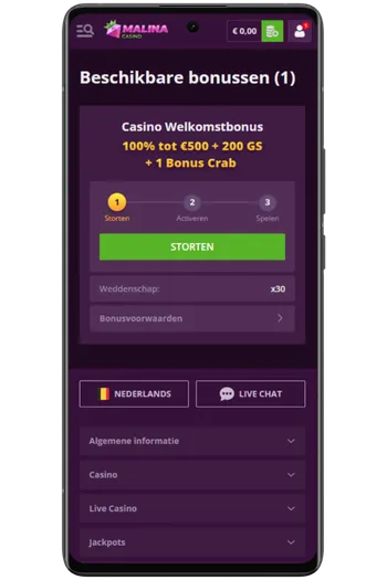 Activeer je bonus en profiteer van de voordelen
