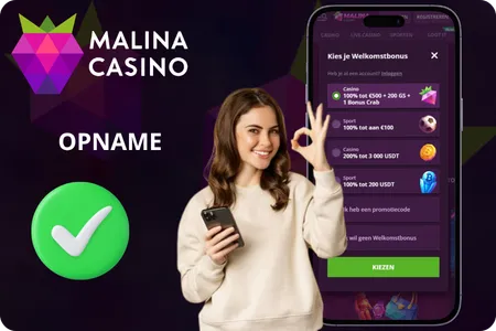 Snelle registratie voor de Malina Casino-app